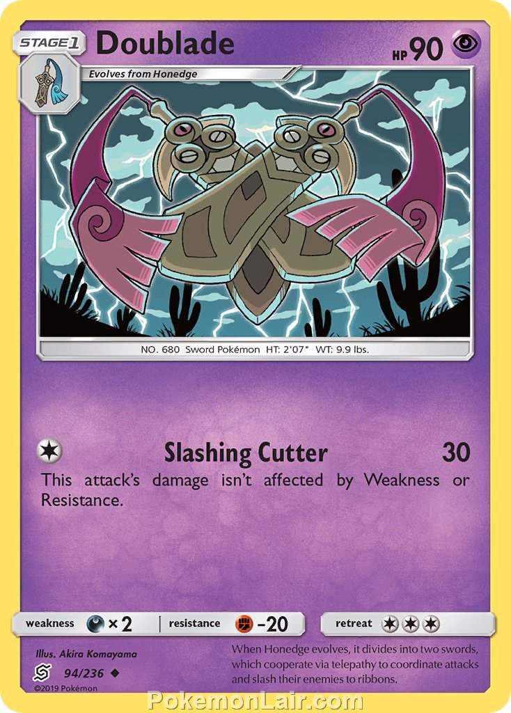 2019 Pokemon Trading Card Game Unified Minds Price List – 94 Doublade