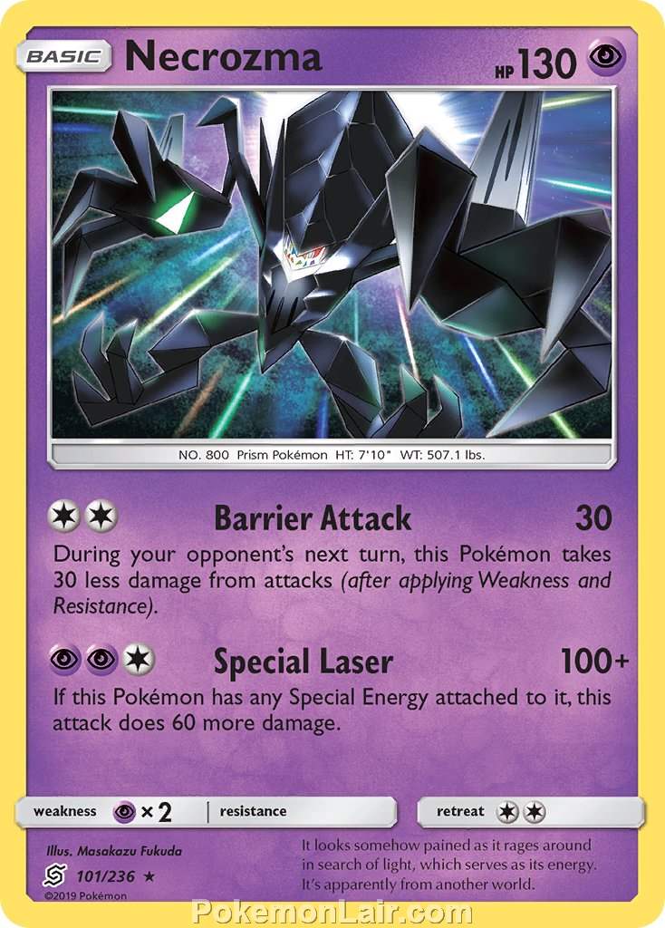 2019 Pokemon Trading Card Game Unified Minds Set – 101 Necrozma