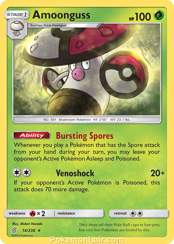 2019 Pokemon Trading Card Game Unified Minds Set – 14 Amoonguss