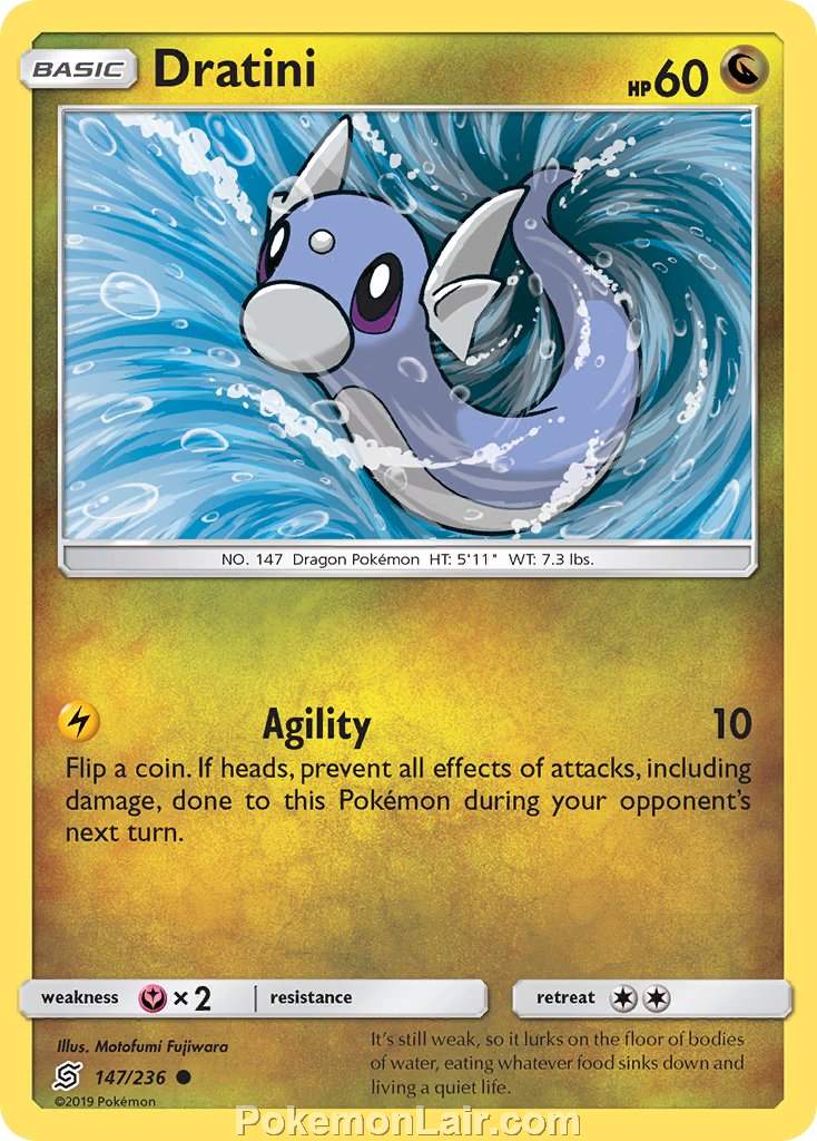 2019 Pokemon Trading Card Game Unified Minds Set – 147 Dratini