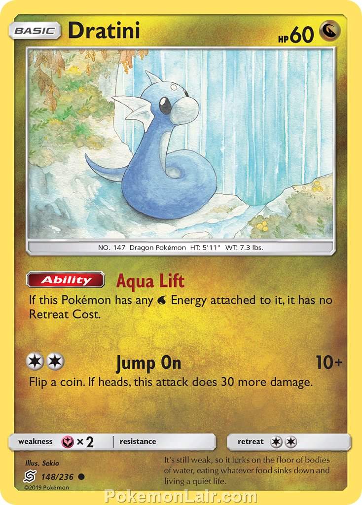 2019 Pokemon Trading Card Game Unified Minds Set – 148 Dratini