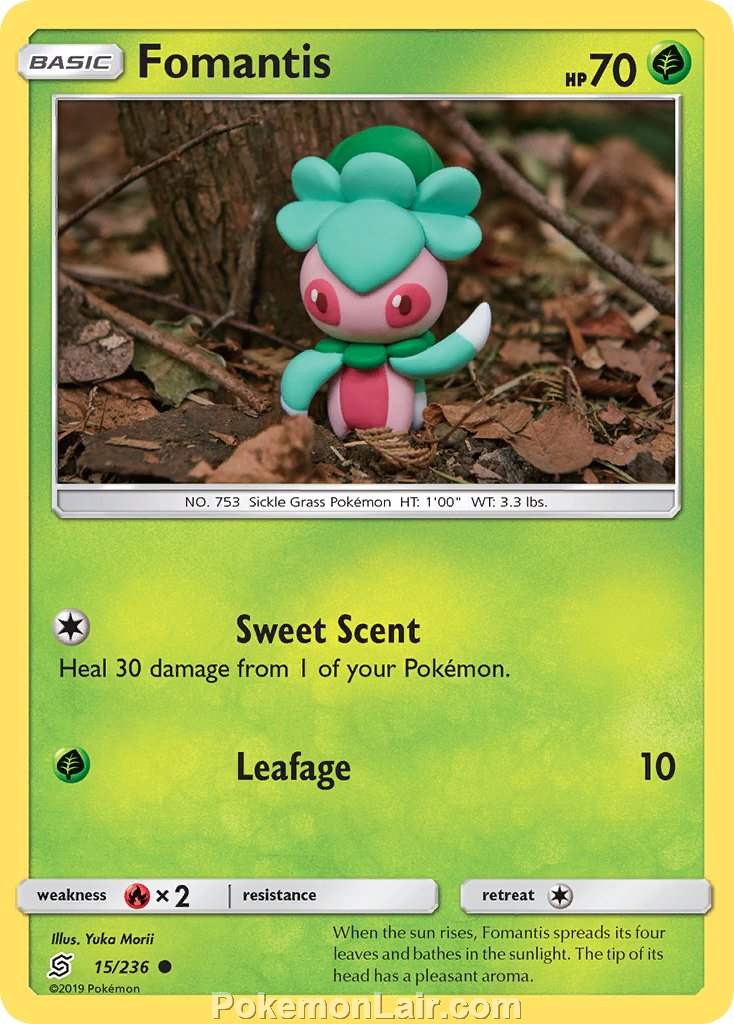 2019 Pokemon Trading Card Game Unified Minds Set – 15 Fomantis