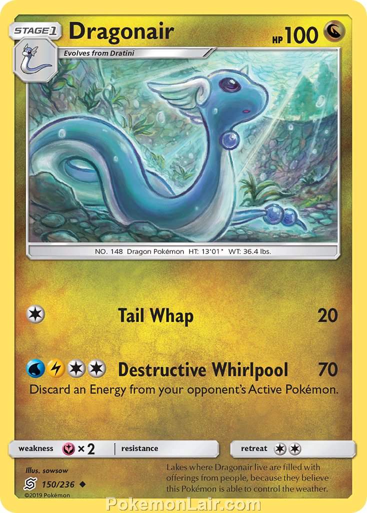 2019 Pokemon Trading Card Game Unified Minds Set – 150 Dragonair