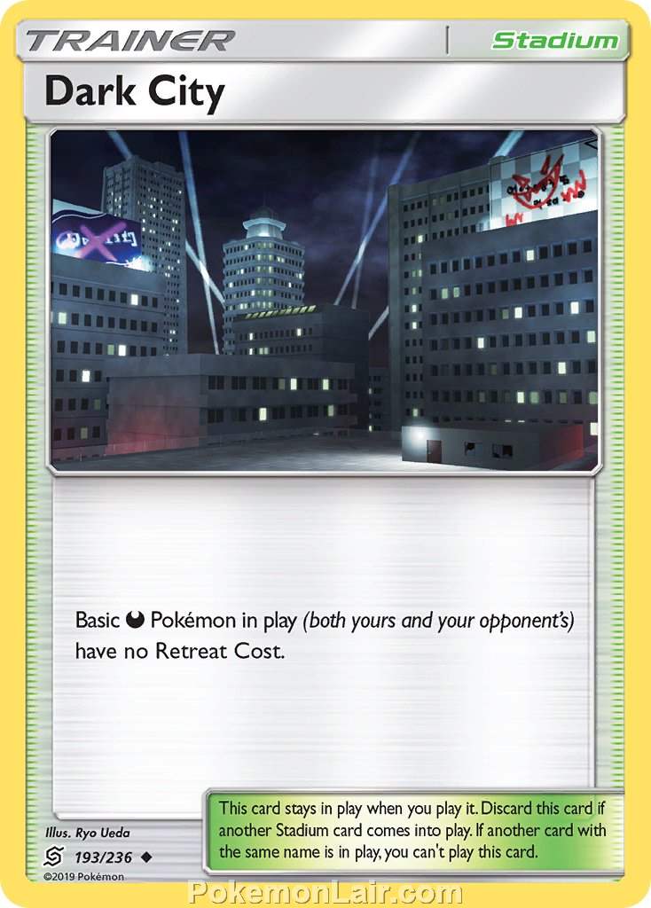 2019 Pokemon Trading Card Game Unified Minds Set – 193 Dark City