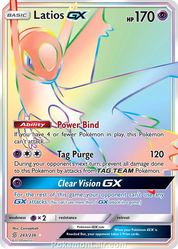 2019 Pokemon Trading Card Game Unified Minds Set – 243 Latios GX