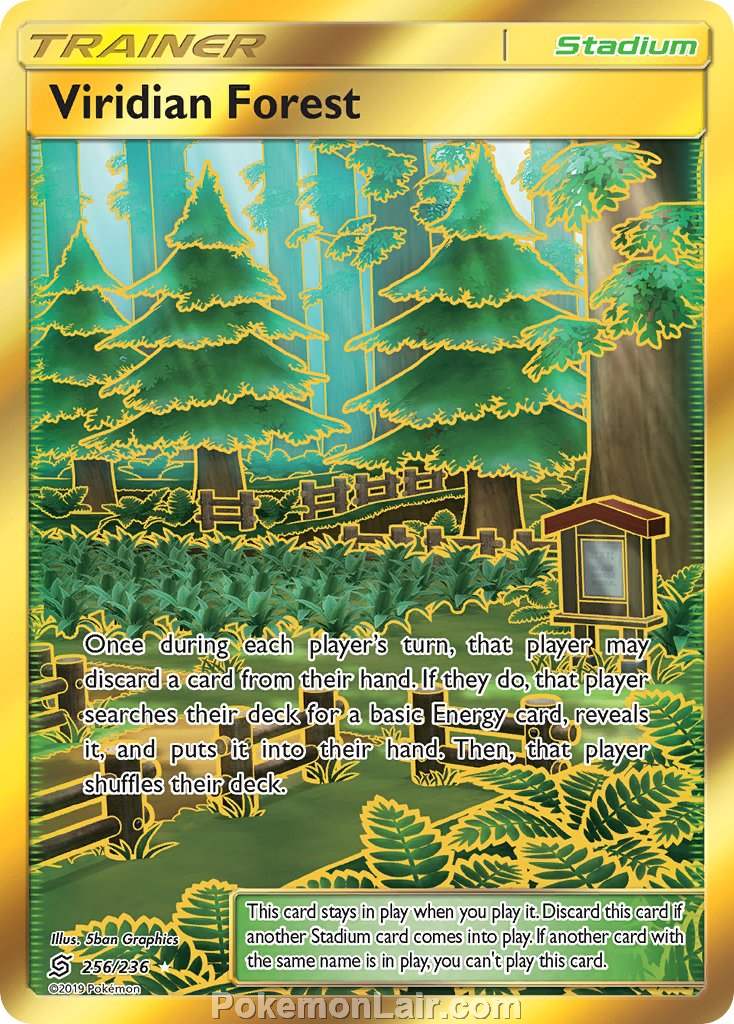 2019 Pokemon Trading Card Game Unified Minds Set – 256 Viridian Forest