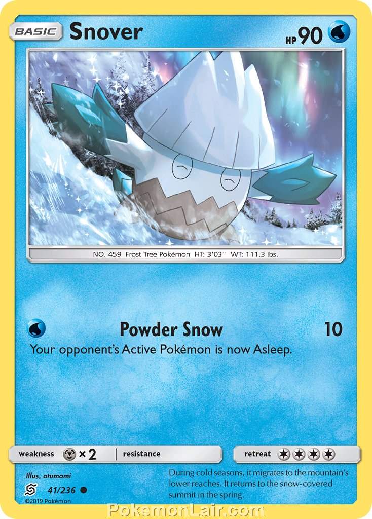 2019 Pokemon Trading Card Game Unified Minds Set – 41 Snover