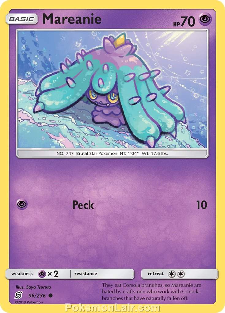 2019 Pokemon Trading Card Game Unified Minds Set – 96 Mareanie