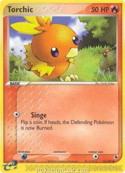 2003 Pokemon Trading Card Game EX Ruby and Sapphire Set 74 Torchic