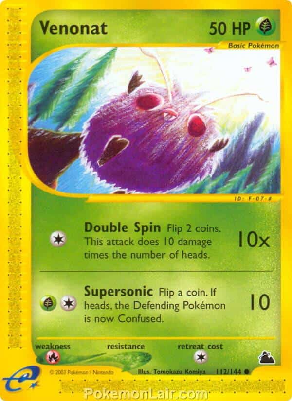 2003 Pokemon Trading Card Game Skyridge Set 112 Venonat