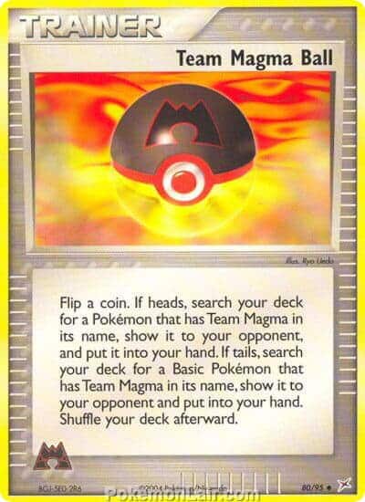 2004 Pokemon Trading Card Game EX Team Magma VS Team Aqua Price List 80 Team Magma Ball