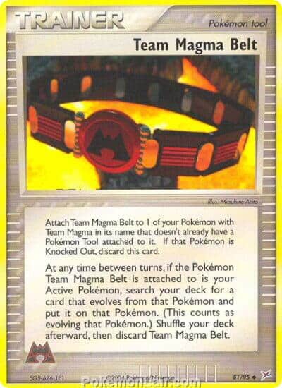 2004 Pokemon Trading Card Game EX Team Magma VS Team Aqua Set 81 Team Magma Belt