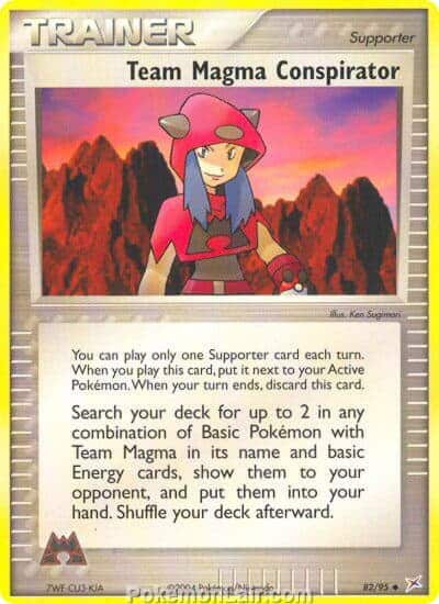 2004 Pokemon Trading Card Game EX Team Magma VS Team Aqua Set 82 Team Magma Conspirator