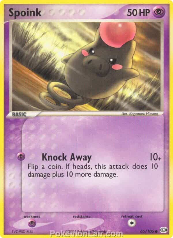 2005 Pokemon Trading Card Game EX Emerald Set 65 Spoink