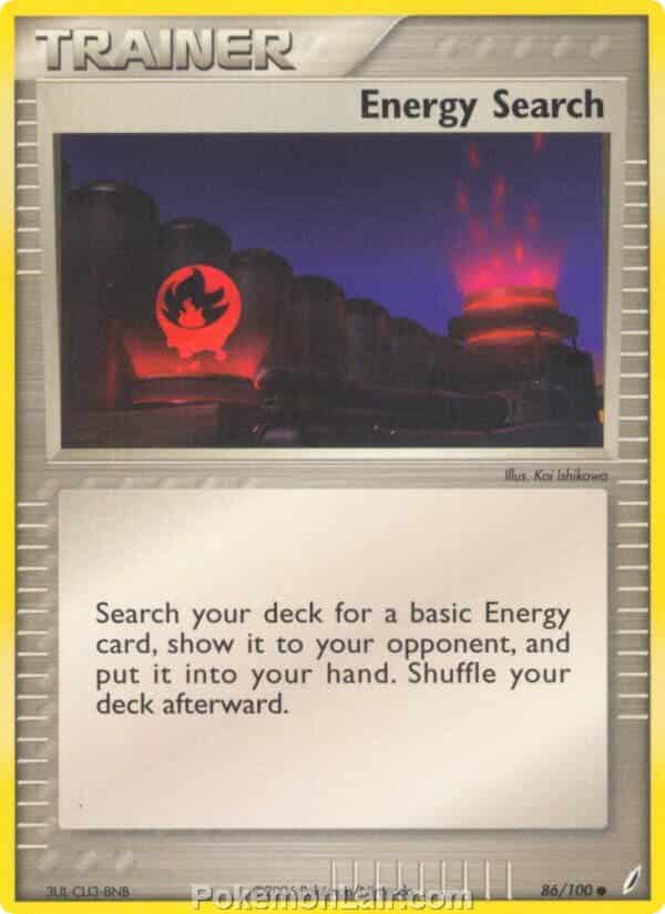 2006 Pokemon Trading Card Game EX Crystal Guardians Price List 86 Energy Search