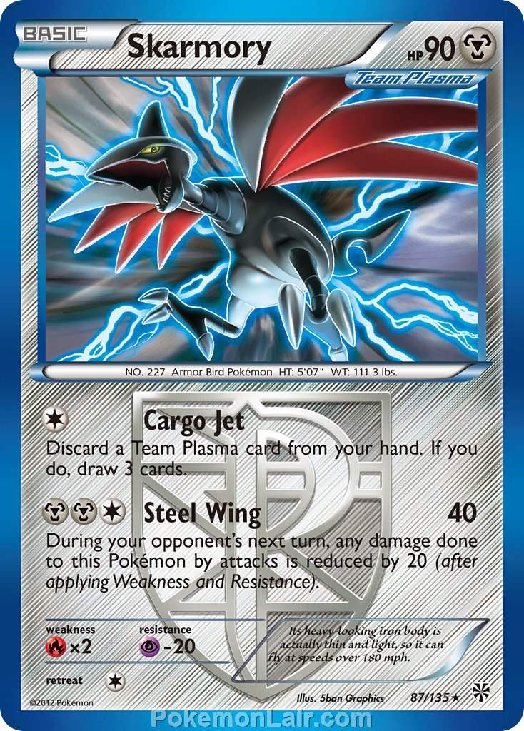 2013 Pokemon Trading Card Game Plasma Storm Price List – 87 Skarmory