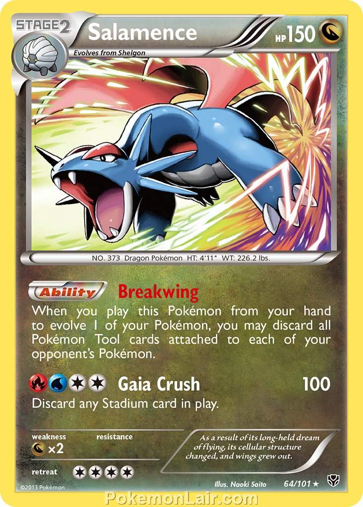 2013 Pokemon Trading Card Game Plasma Blast Set – 64 Salamence