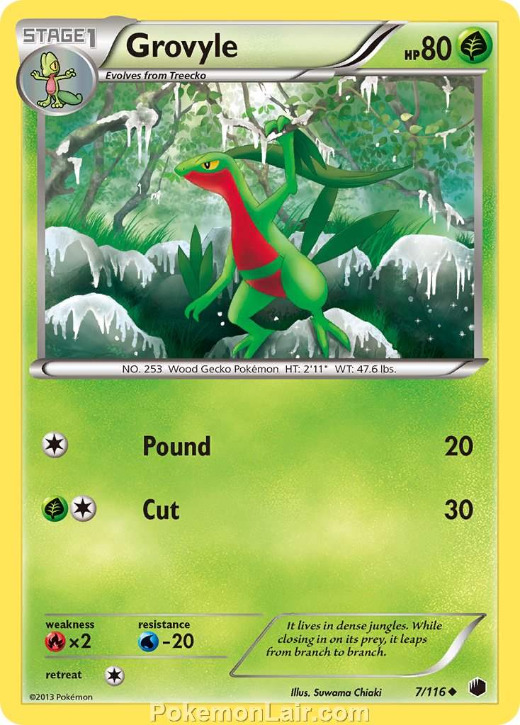 2013 Pokemon Trading Card Game Plasma Freeze Price List – 07 Grovyle