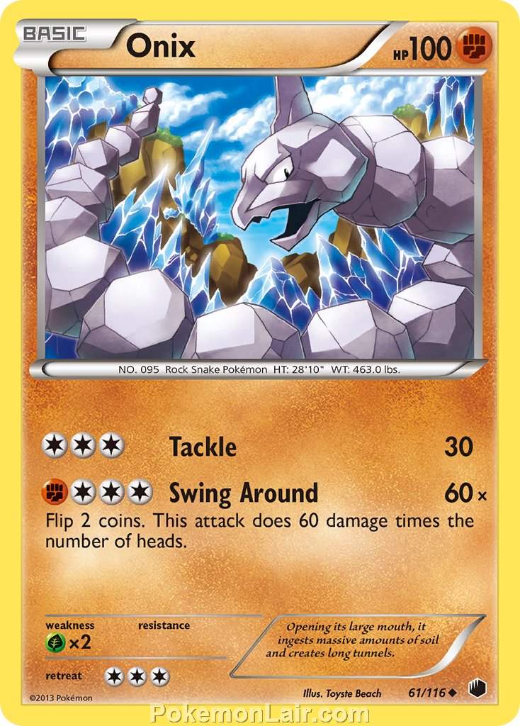 2013 Pokemon Trading Card Game Plasma Freeze Set – 61 Onix