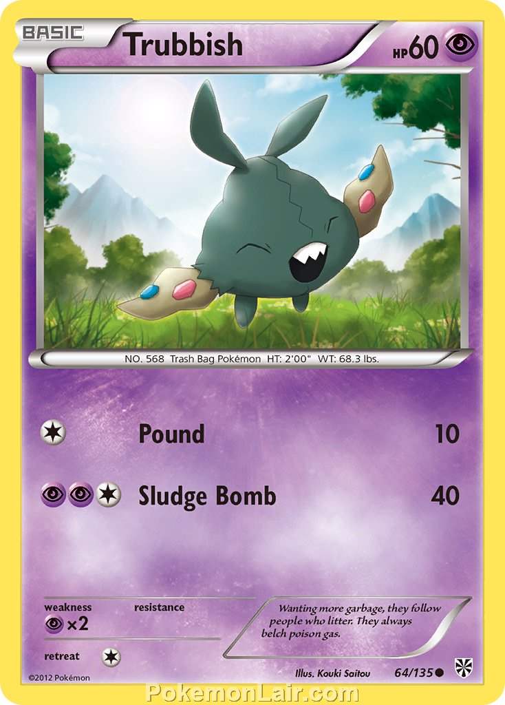 2013 Pokemon Trading Card Game Plasma Storm Price List – 64 Trubbish