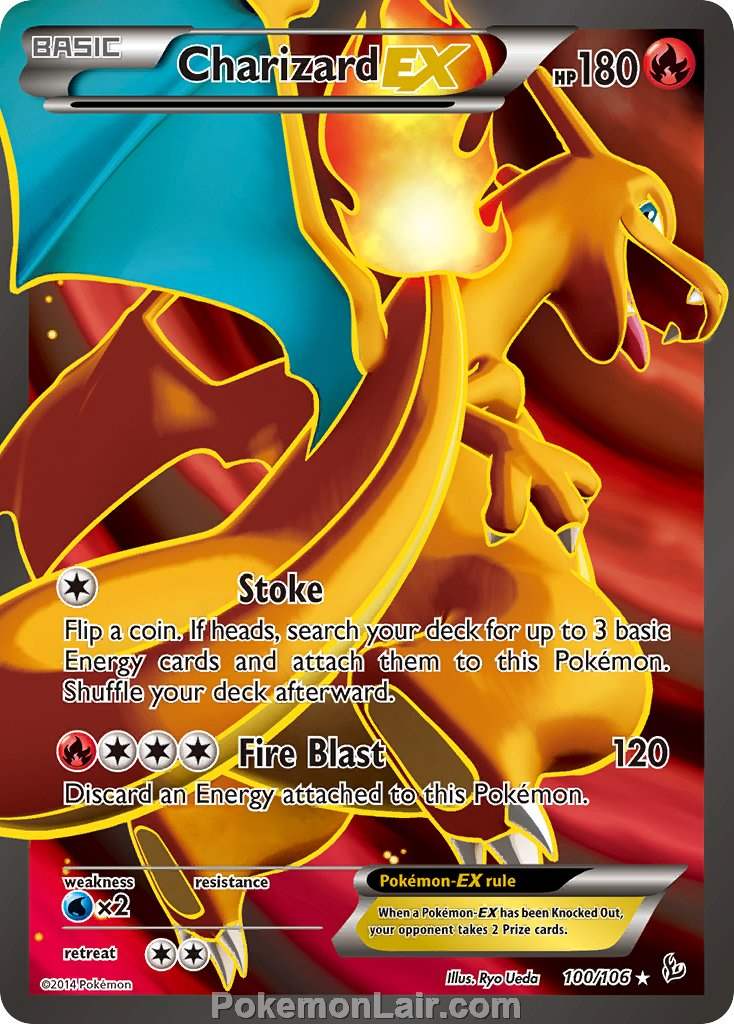 2014 Pokemon Trading Card Game Flashfire Price List – 100 Charizard EX
