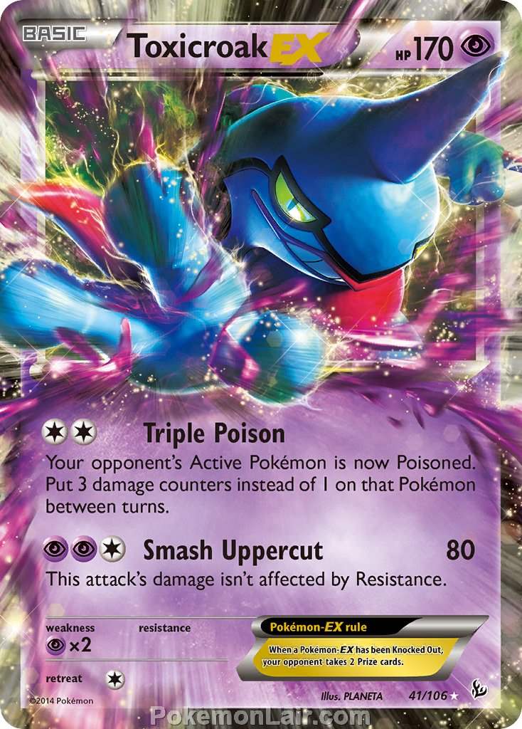 2014 Pokemon Trading Card Game Flashfire Price List – 41 Toxicroak EX