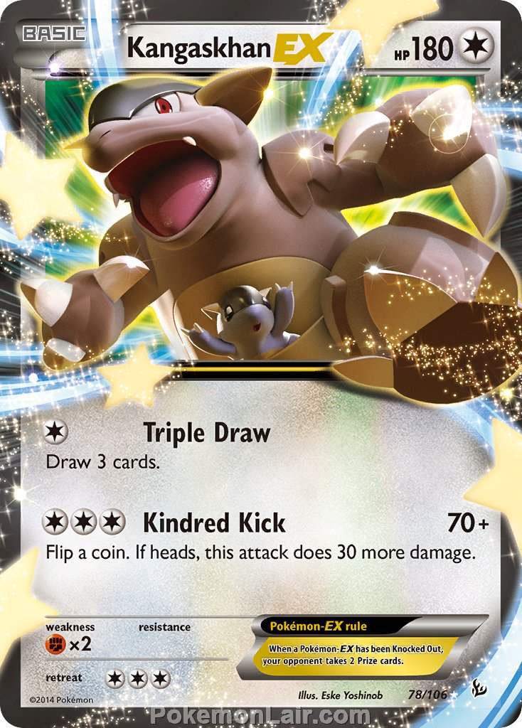 2014 Pokemon Trading Card Game Flashfire Price List – 78 Kangaskhan EX