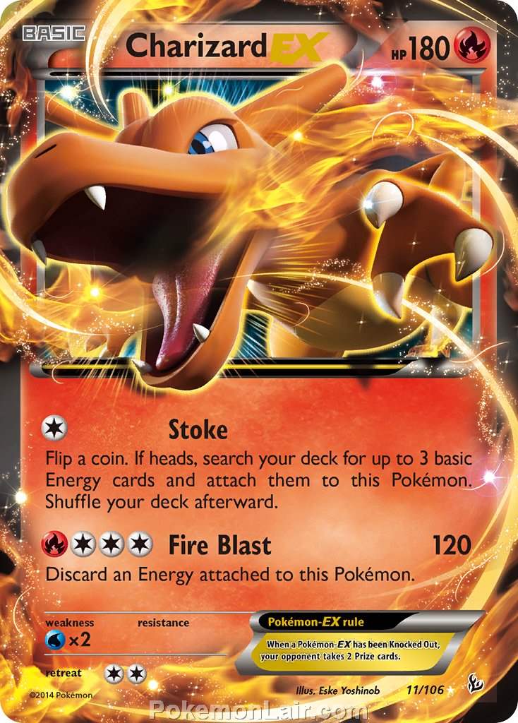 2014 Pokemon Trading Card Game Flashfire Set – 11 Charizard EX