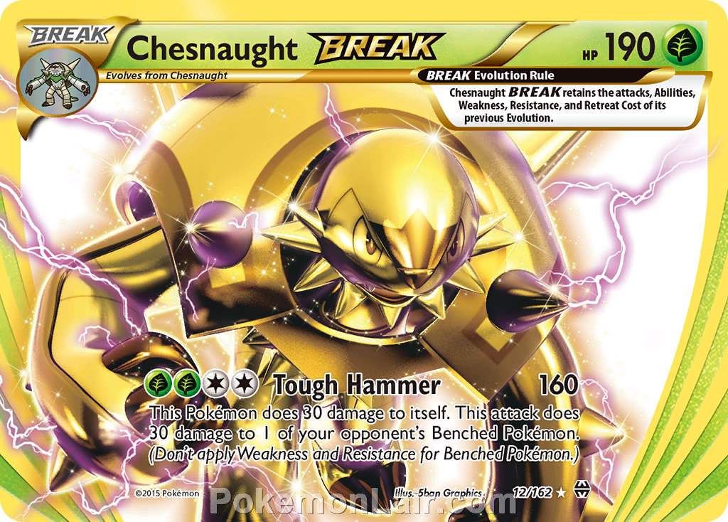 2015 Pokemon Trading Card Game BREAKthrough Price List – 12 Chesnaught Break