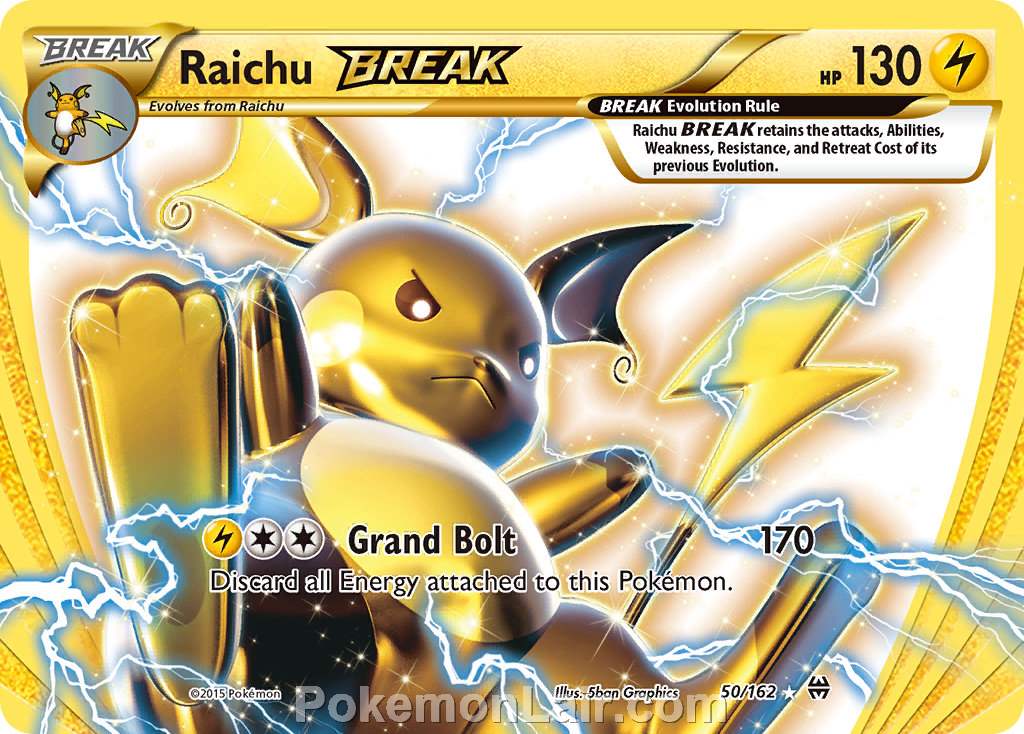 2015 Pokemon Trading Card Game BREAKthrough Price List – 50 Raichu Break