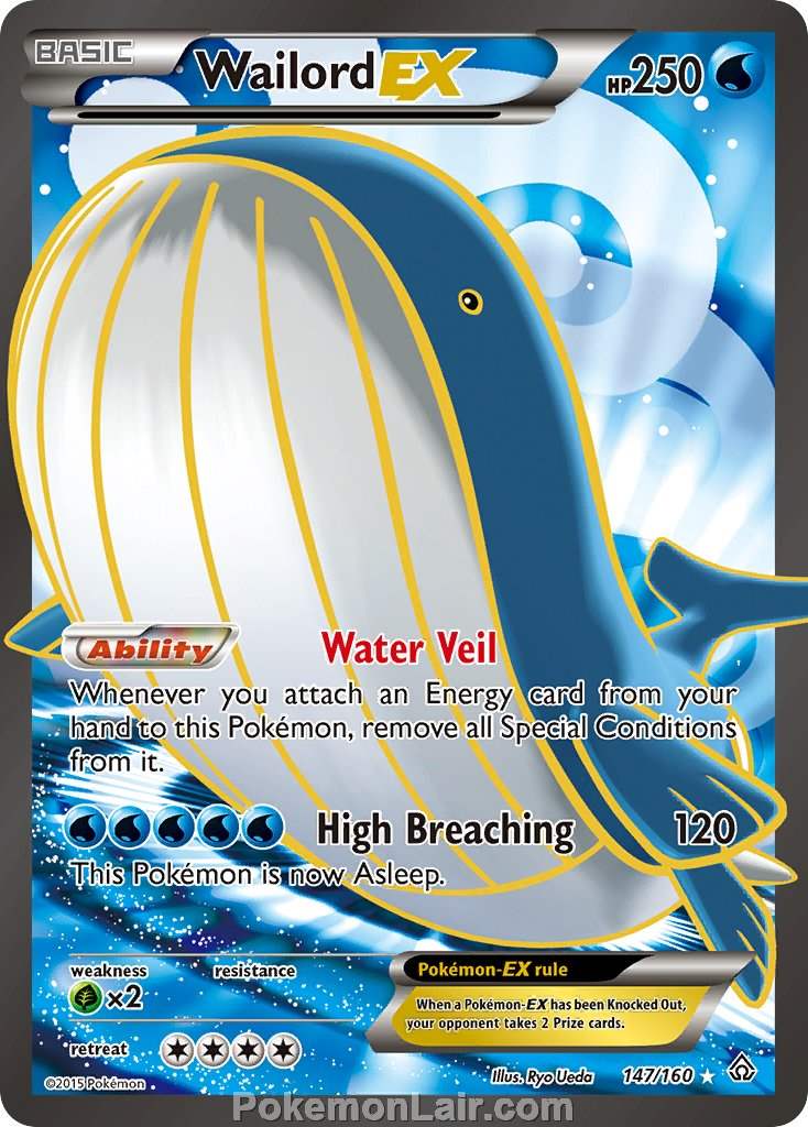 2015 Pokemon Trading Card Game Primal Clash Price List – 147 Wailord EX