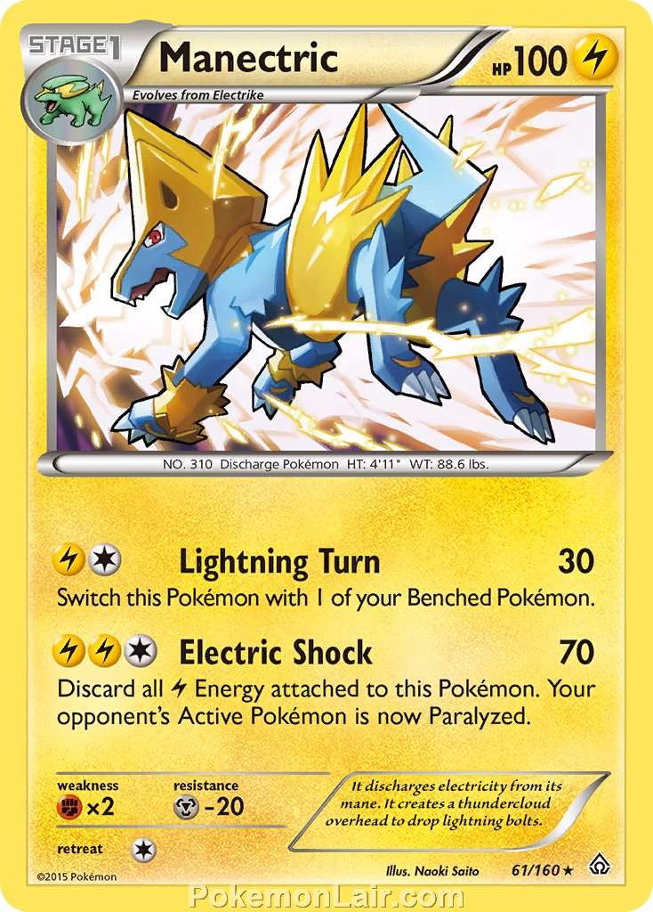 2015 Pokemon Trading Card Game Primal Clash Price List – 61 Manectric