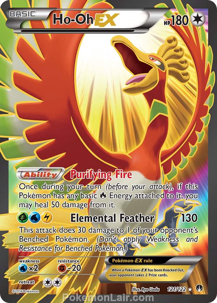 2016 Pokemon Trading Card Game BREAKpoint Price List – 121 Ho Oh EX