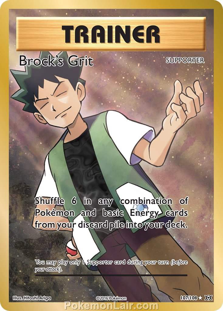 2016 Pokemon Trading Card Game Evolutions Price List – 107 Brocks Grit