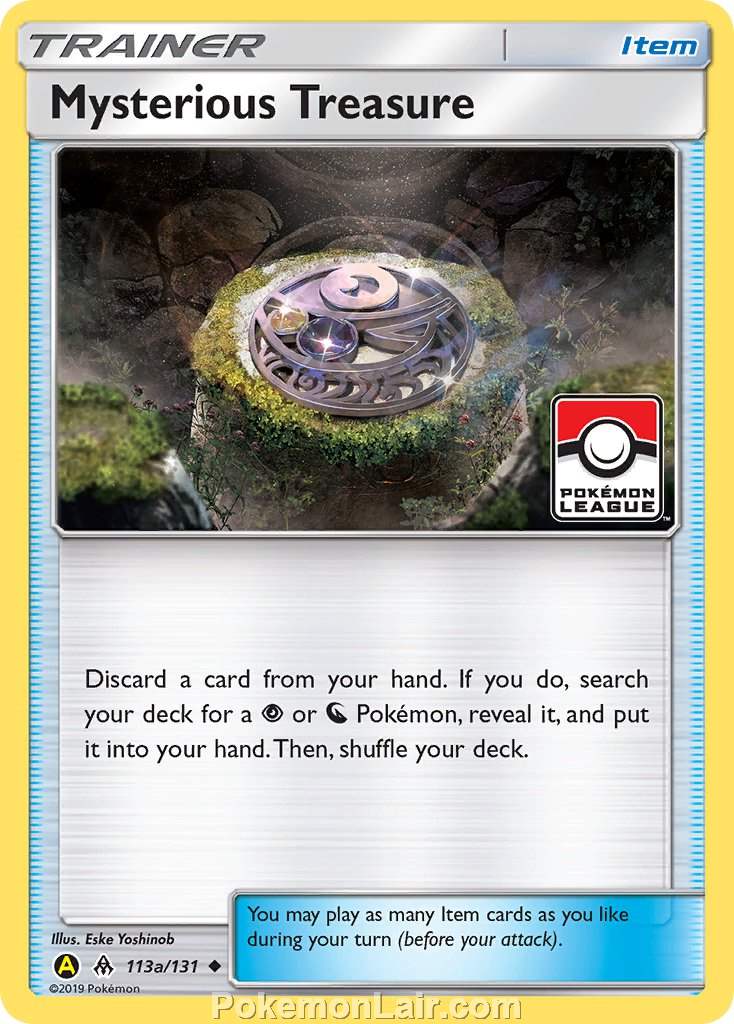 2018 Pokemon Trading Card Game Forbidden Light Set – 113a Mysterious Treasure