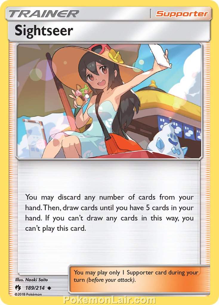 2018 Pokemon Trading Card Game Lost Thunder Price List – 189 Sightseer