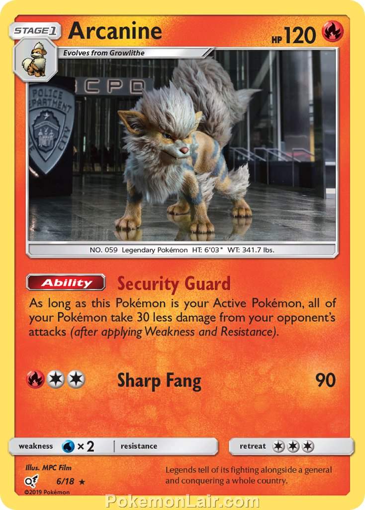 2019 Pokemon Trading Card Game Detective Pikachu Price List – 6 Arcanine