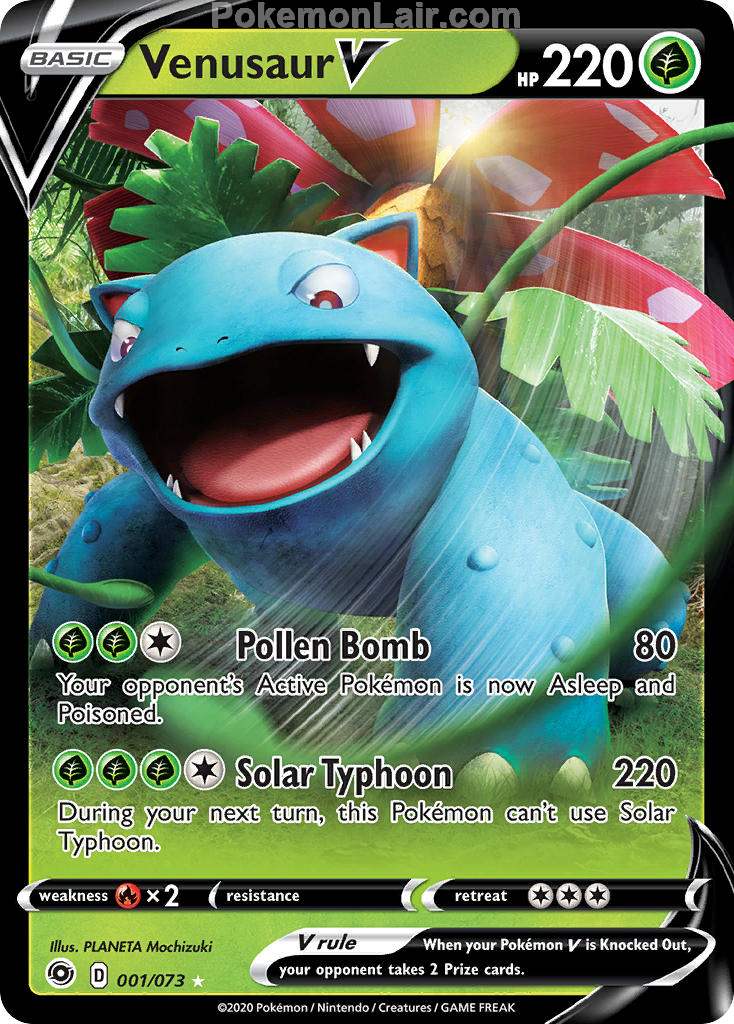 2020 Pokemon Trading Card Game Champions Path Price List 1 Venusaur V