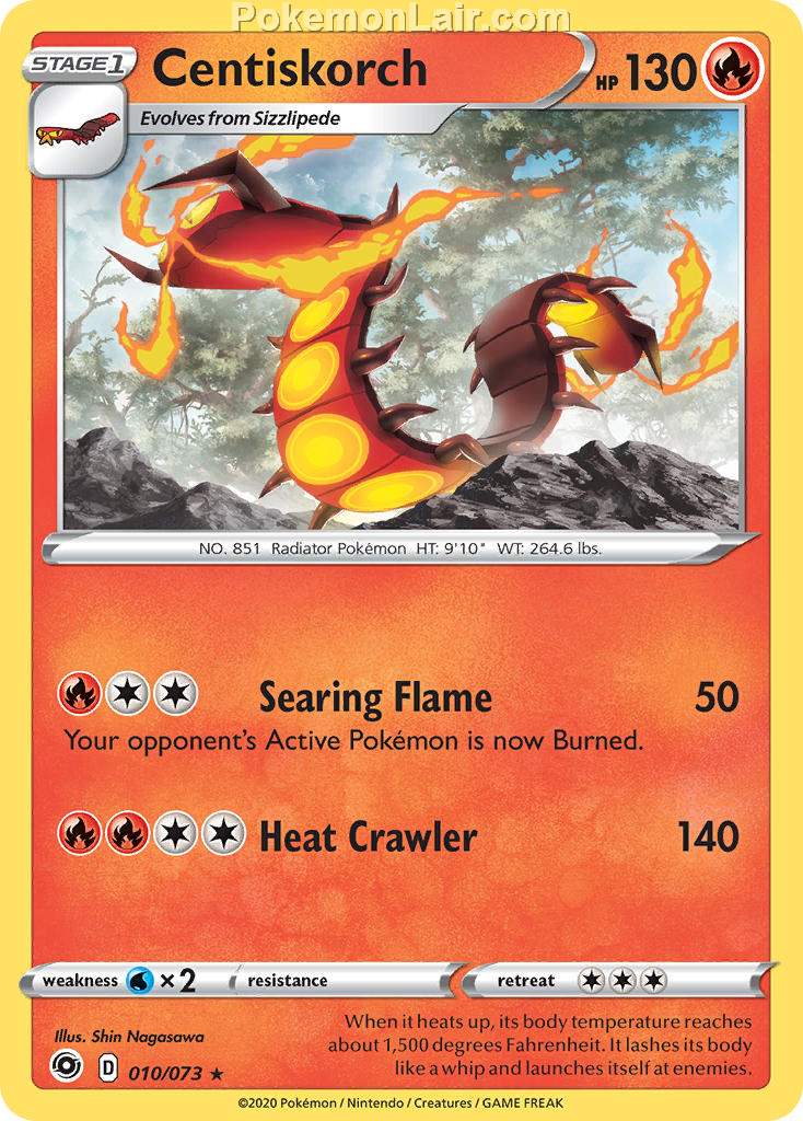 2020 Pokemon Trading Card Game Champions Path Price List 10 Centiskorch