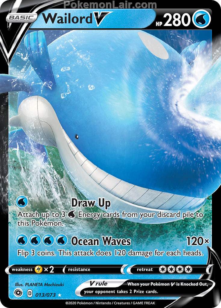 2020 Pokemon Trading Card Game Champions Path Price List 13 Wailord V