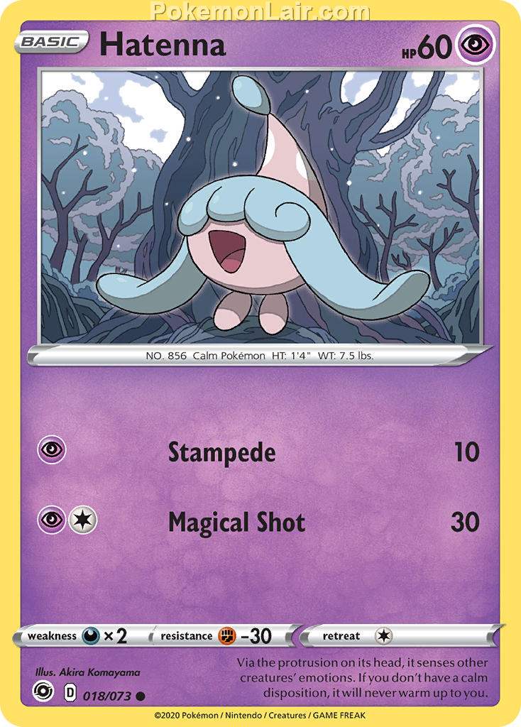 2020 Pokemon Trading Card Game Champions Path Price List 18 Hatenna