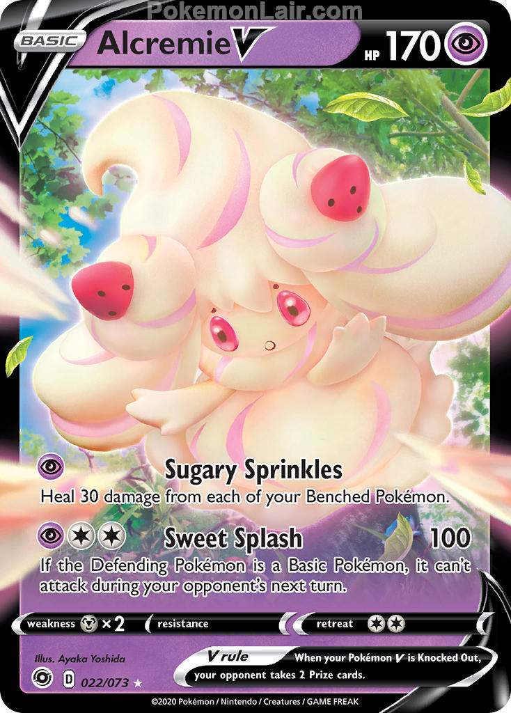 2020 Pokemon Trading Card Game Champions Path Price List 22 Alcremie V