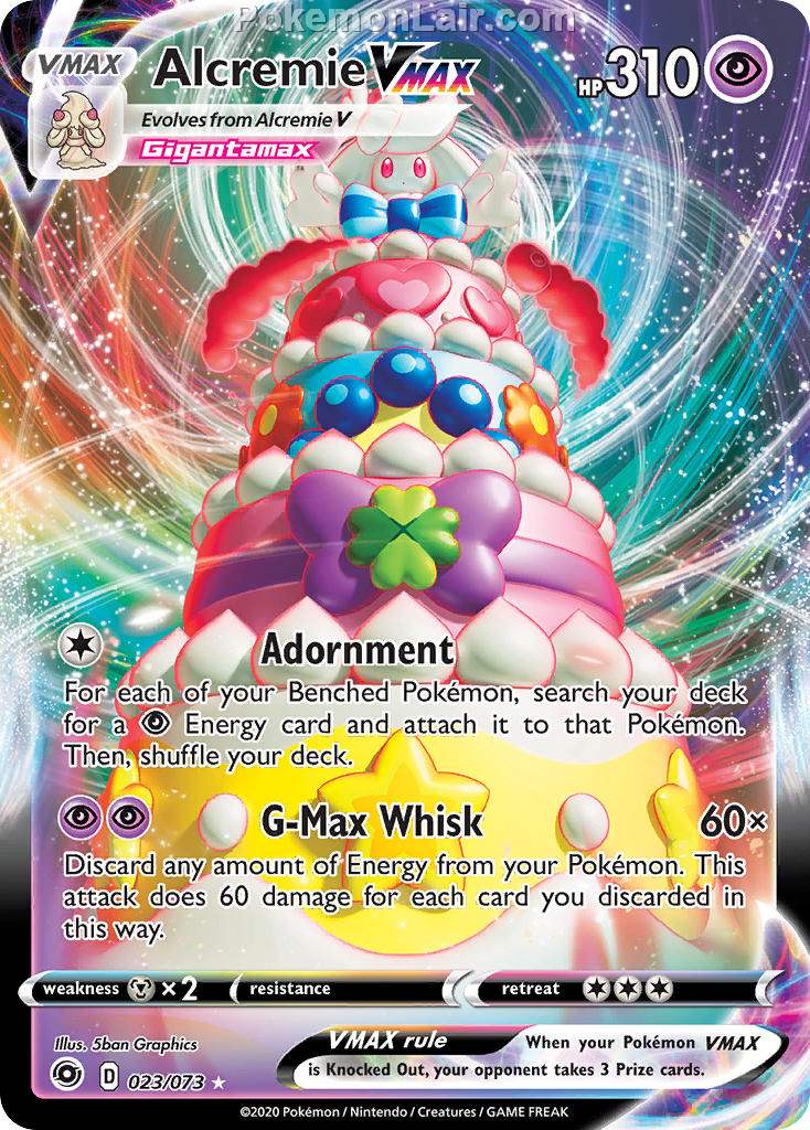 2020 Pokemon Trading Card Game Champions Path Price List 23 Alcremie VMAX