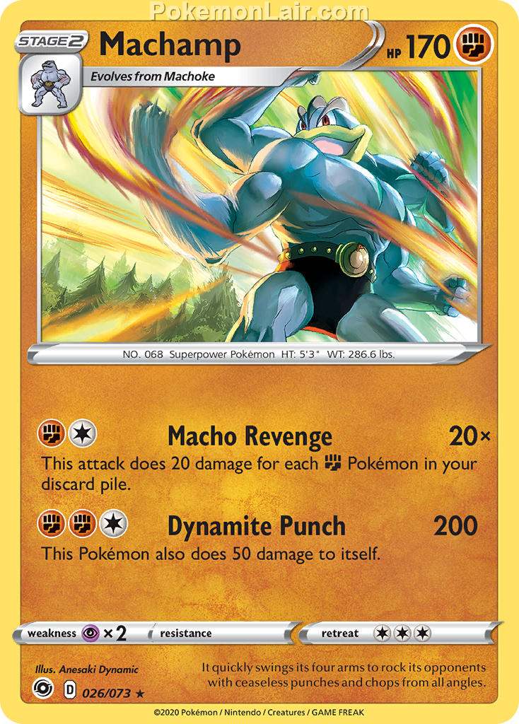 2020 Pokemon Trading Card Game Champions Path Price List 26 Machamp