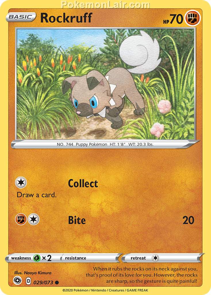 2020 Pokemon Trading Card Game Champions Path Price List 29 Rockruff