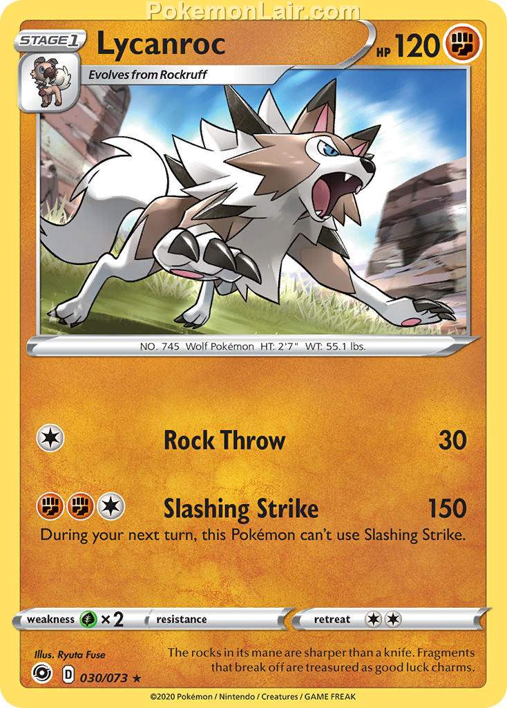 2020 Pokemon Trading Card Game Champions Path Price List 30 Lycanroc