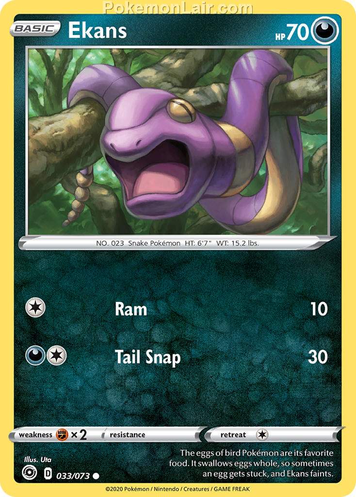 2020 Pokemon Trading Card Game Champions Path Price List 33 Ekans