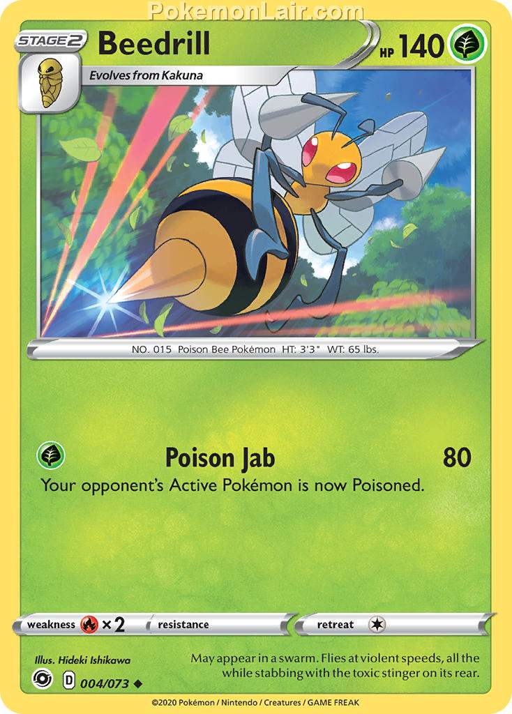 2020 Pokemon Trading Card Game Champions Path Price List 4 Beedrill