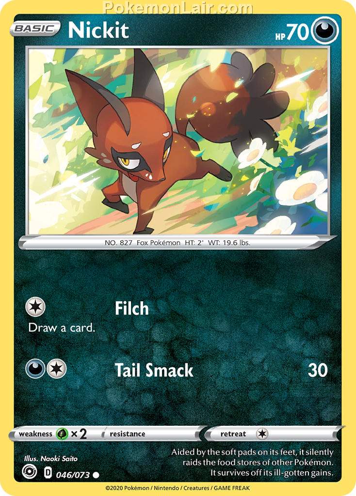 2020 Pokemon Trading Card Game Champions Path Price List 46 Nickit