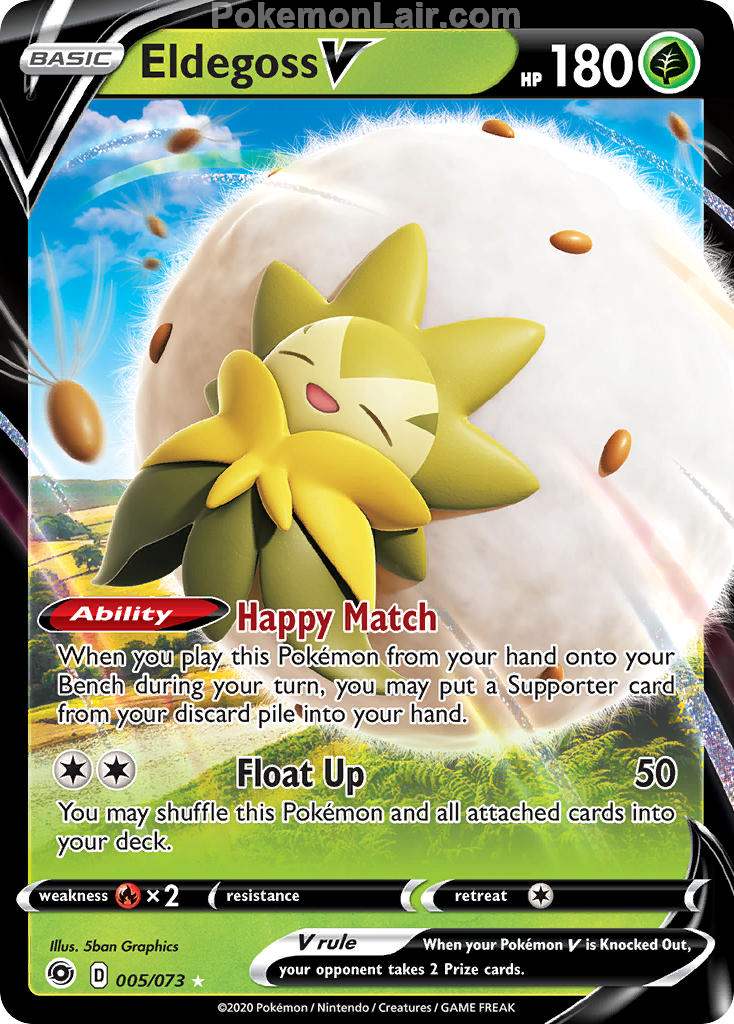 2020 Pokemon Trading Card Game Champions Path Price List 5 Eldegoss V